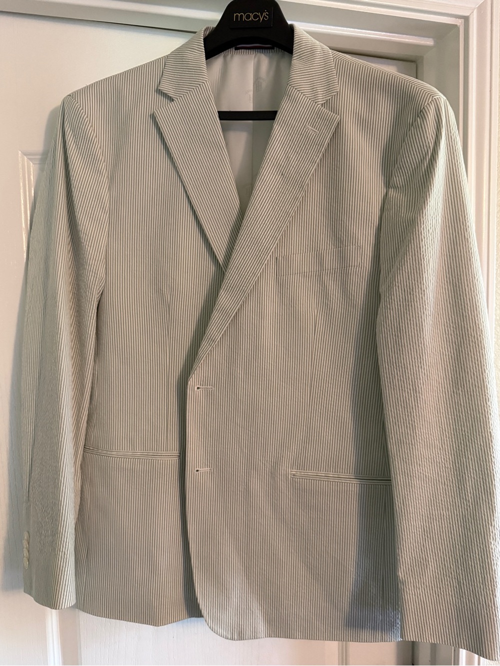 Tommy Hilfiger Men's Light green Seersucker Blazer size 46R